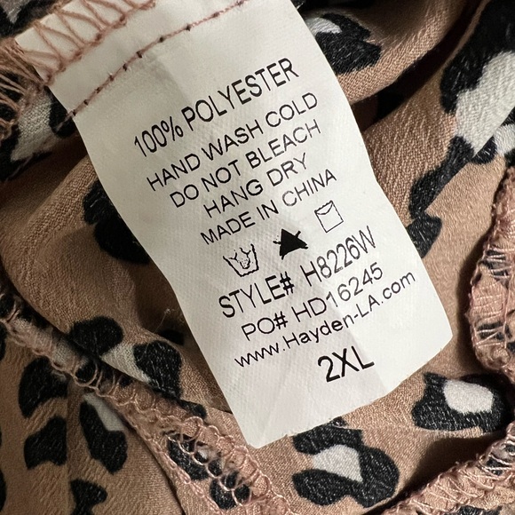 Tiered Dress Animal Print Hayden 2XL Short Sleeve Asymmetrical - Picture 3 of 6